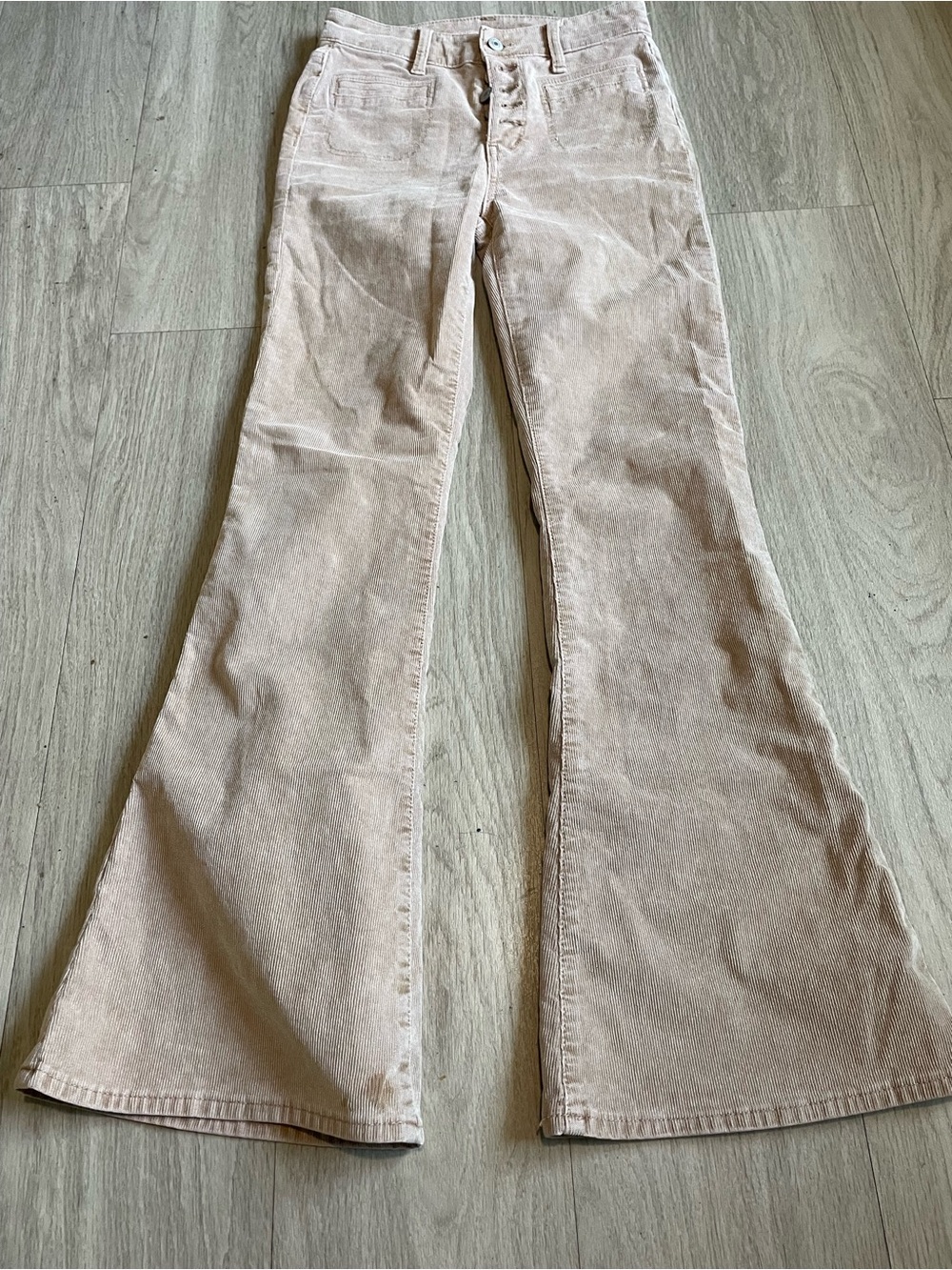 American Eagle Outfitters Women's Light Beige Boot Cut Jeans
